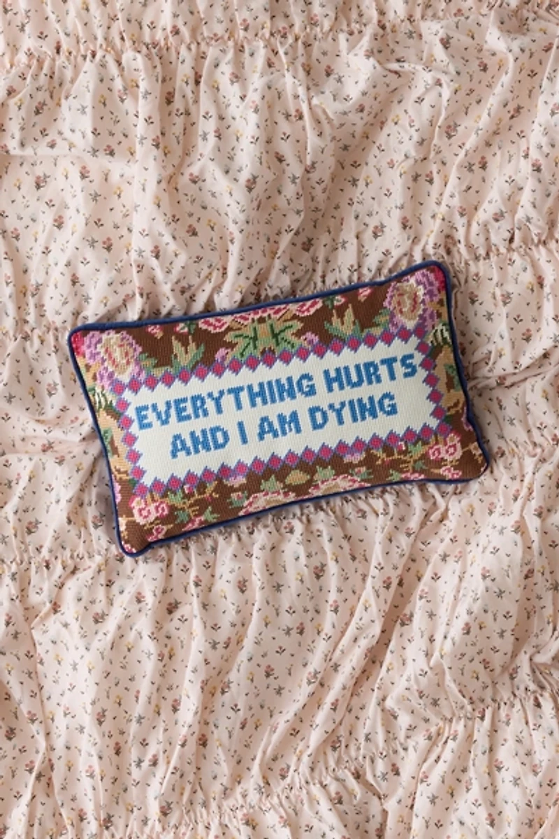 Needlepoint Throw Pillow By Furbish