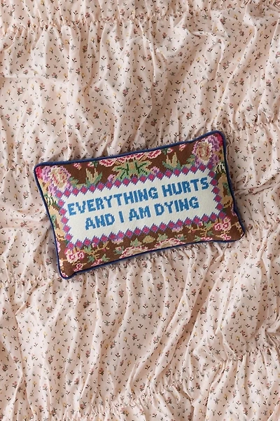 Needlepoint Throw Pillow By Furbish