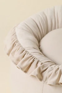 Lena Ruffled Velvet Bean Bag Lounge Chair
