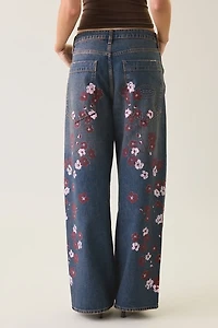 BDG Jaya Cherry Blossom Printed Baggy Boyfriend Jeans