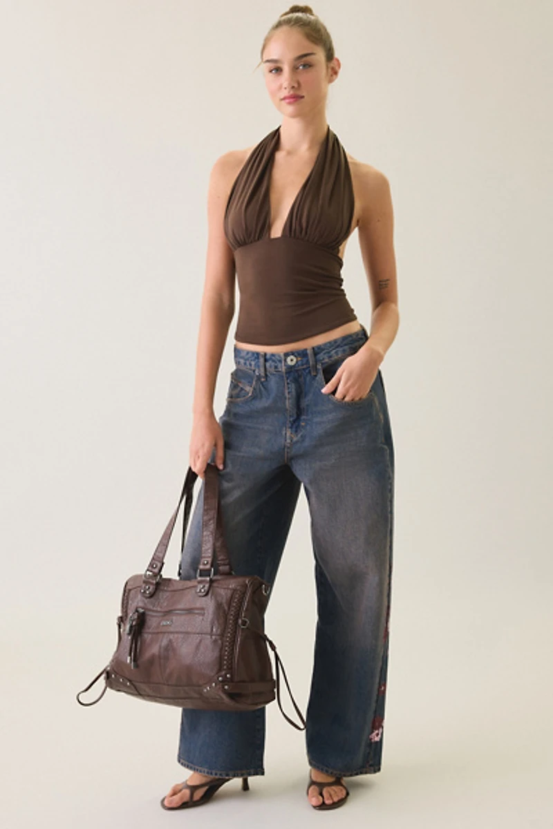 BDG Jaya Cherry Blossom Printed Baggy Boyfriend Jeans