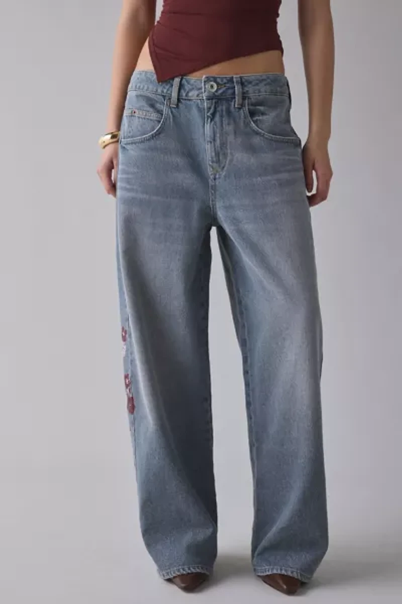 BDG Jaya Cherry Blossom Printed Baggy Boyfriend Jean