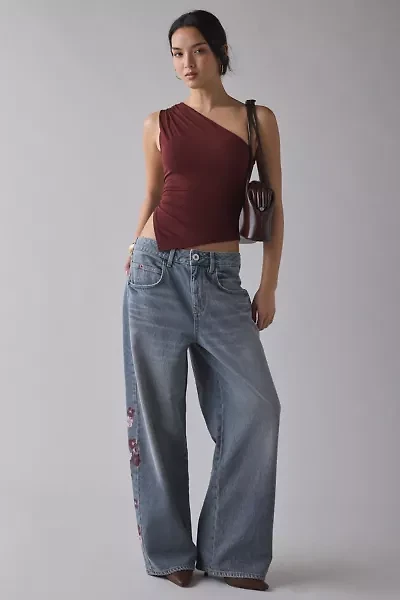 BDG Jaya Cherry Blossom Printed Baggy Boyfriend Jean