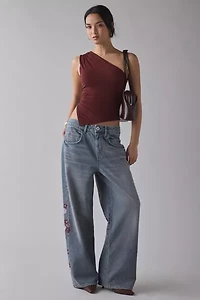 BDG Jaya Cherry Blossom Printed Baggy Boyfriend Jean