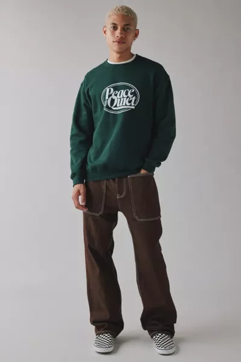 Museum Of Peace & Quiet Logo Graphic Crew Neck Sweatshirt