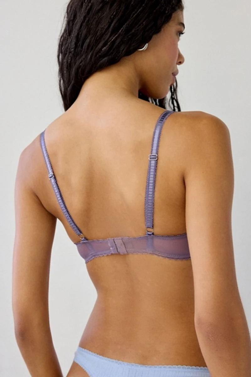 Out From Under Karlie Love Letters Heart Embroidered Mesh Underwire Bra