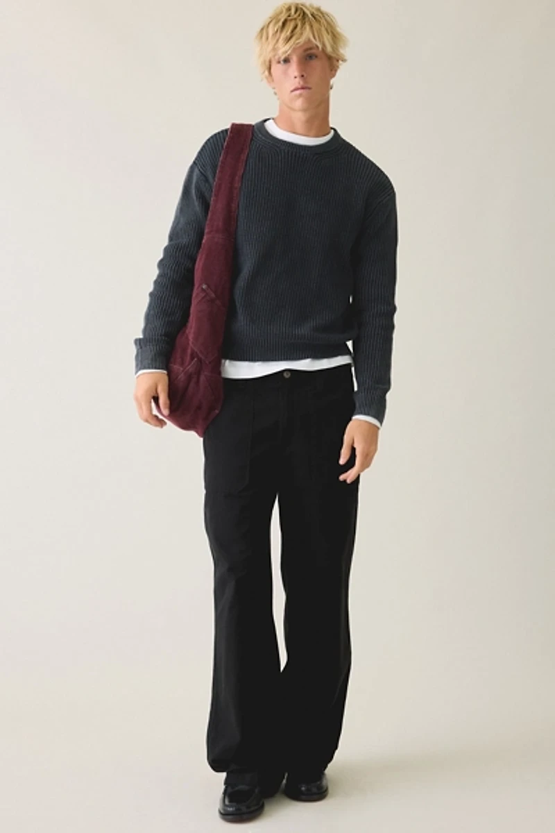 UO Acid Wash Crew Neck Sweater