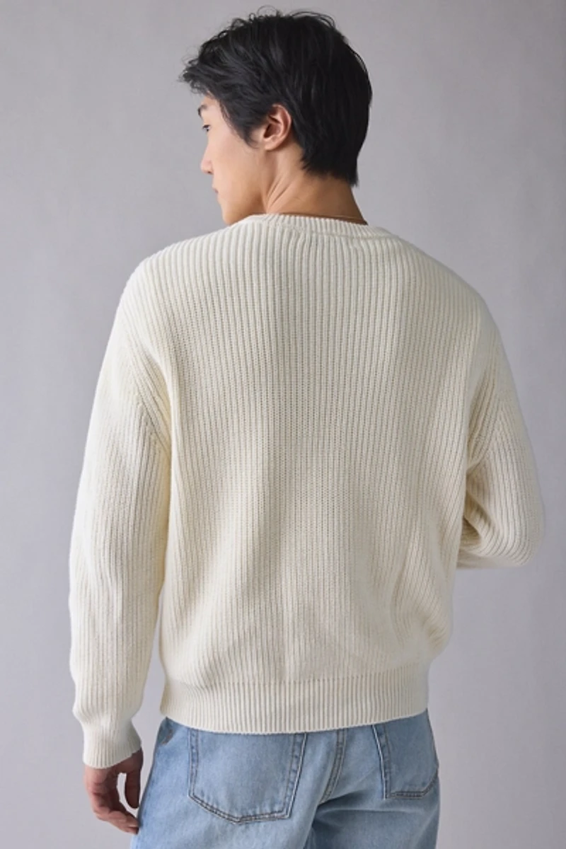 UO Acid Wash Crew Neck Sweater