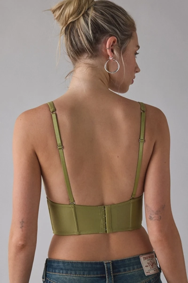 Out From Under Midnight Muse Plunging Lace Up Corset