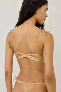 For Love & Lemons Dazzle Me Beaded Sheer Mesh Underwire Bra