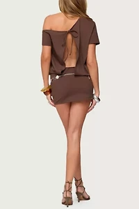 Edikted Dorie Off-The-Shoulder Mini Dress