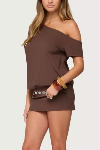 Edikted Dorie Off-The-Shoulder Mini Dress