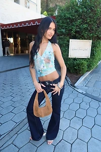 Edikted Catie Printed Mesh Halter Top