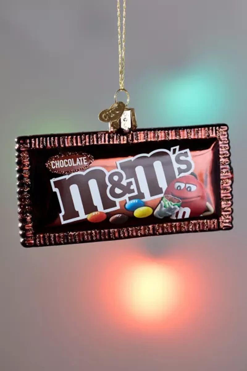 M&M'S Milk Chocolate Glass Ornament