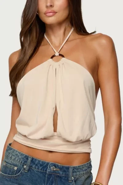 Edikted Khalia Backless Cut Out Halter Top