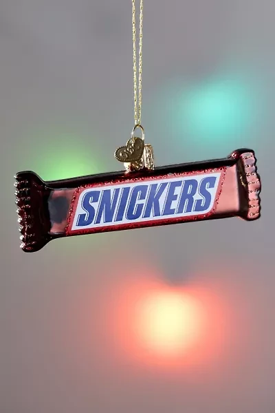 SNICKERS Candy Bar Glass Ornament