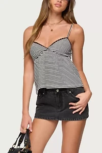 Edikted Orietta Striped Babydoll Top