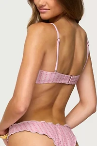 Edikted Pip Striped Ruffle Cupped Bikini Top