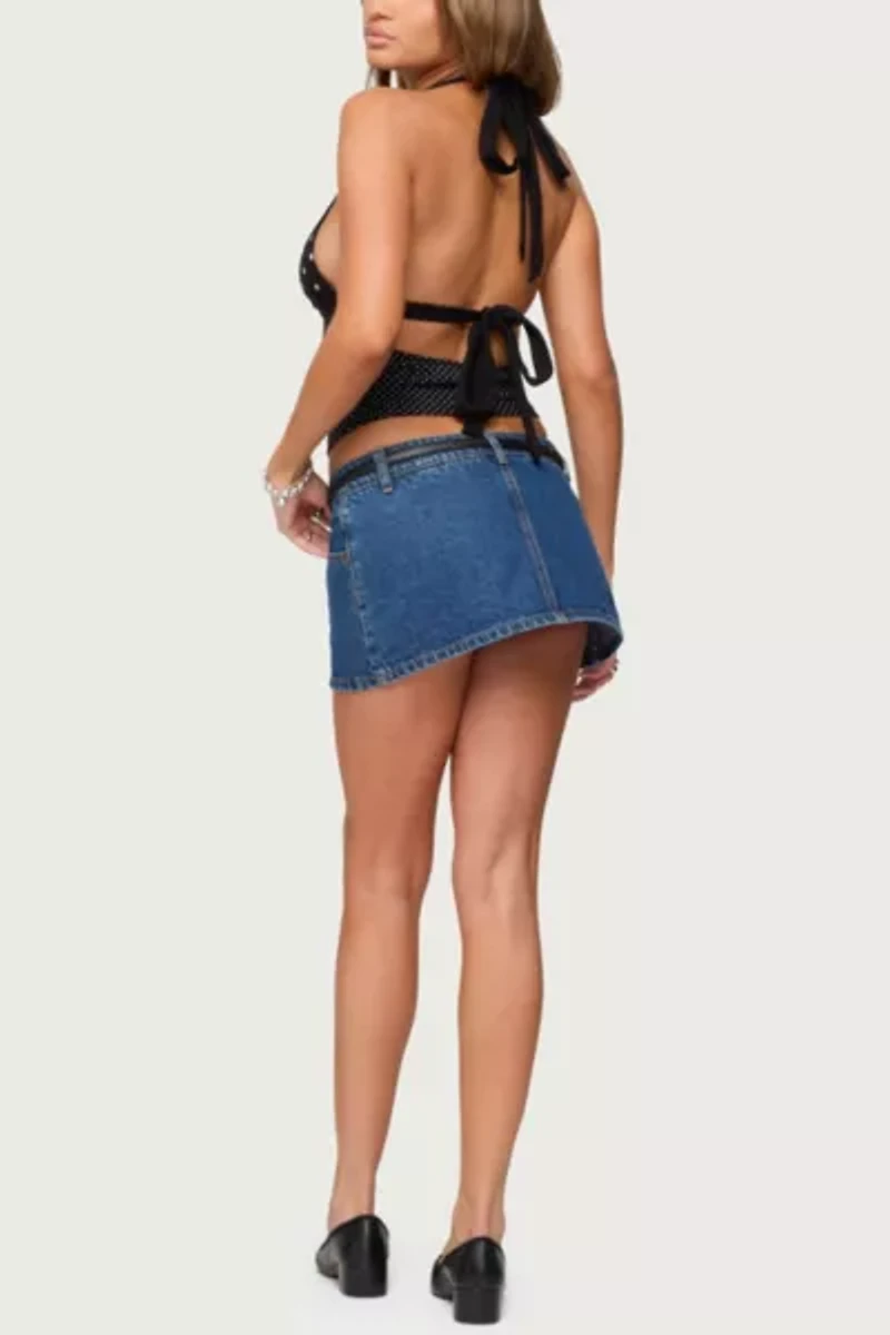 Edikted Ginny Mixed Polka Dot Halter Top