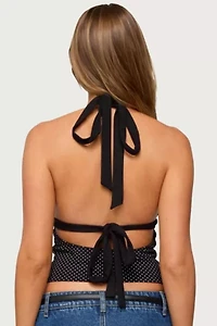 Edikted Ginny Mixed Polka Dot Halter Top