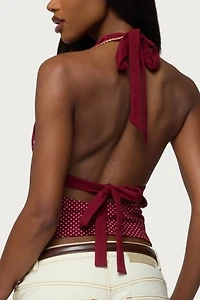 Edikted Ginny Mixed Polka Dot Halter Top