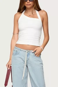 Edikted Kylan Asymmetric Halter Top