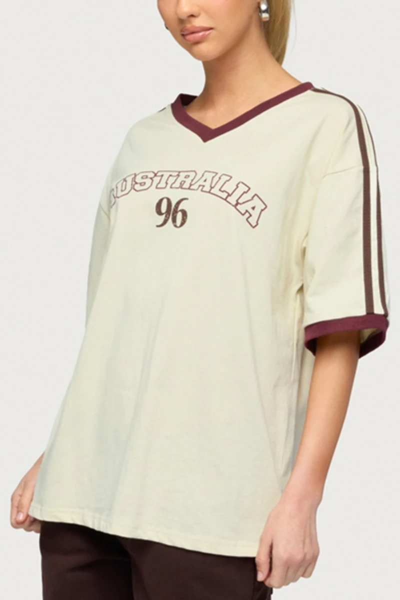Edikted Australia 96 Contrast Oversized T Shirt