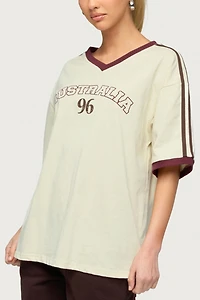 Edikted Australia 96 Contrast Oversized T Shirt