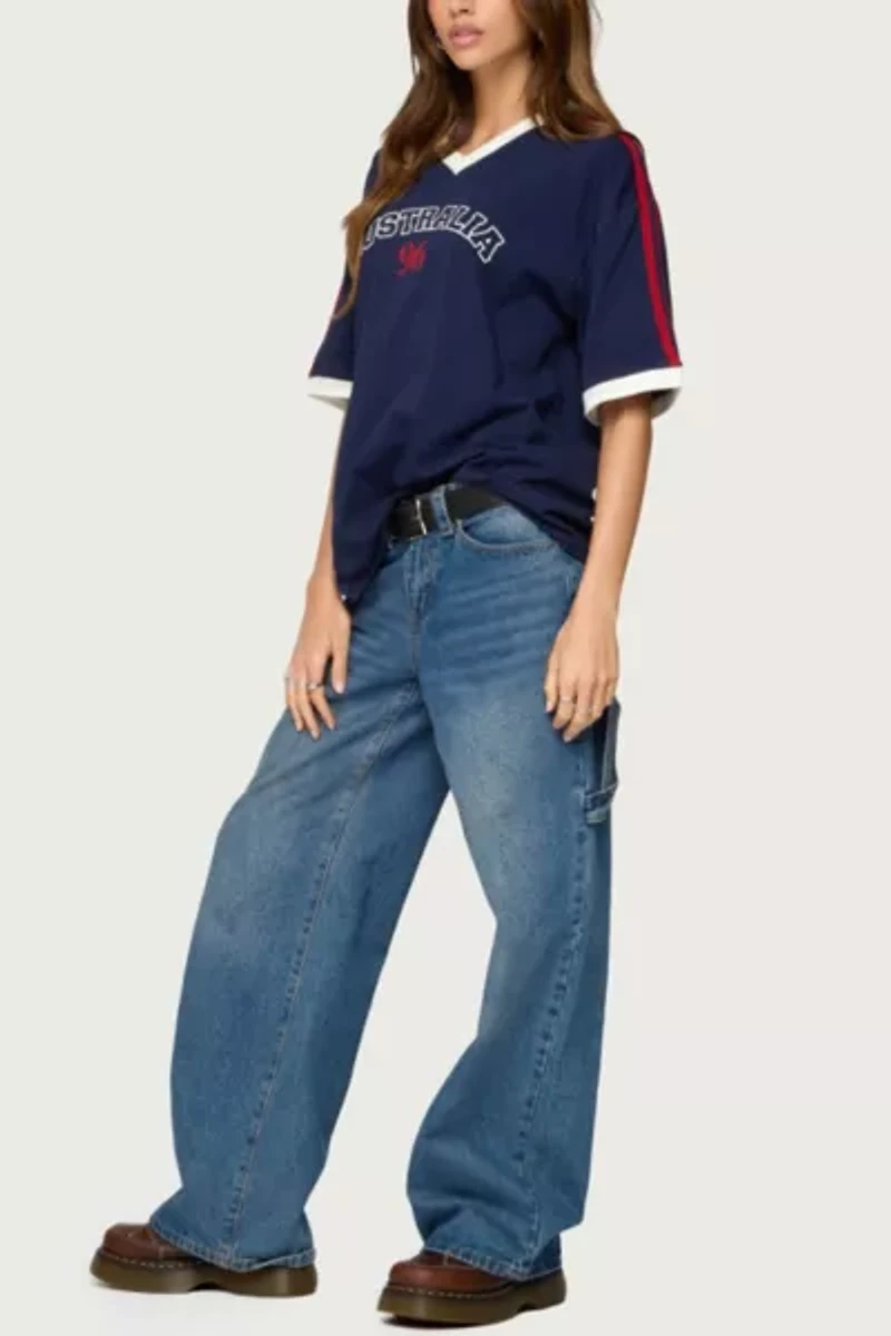 Edikted Australia 96 Contrast Oversized T Shirt