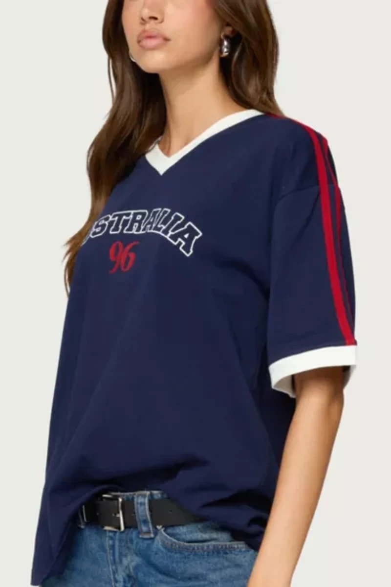 Edikted Australia 96 Contrast Oversized T Shirt