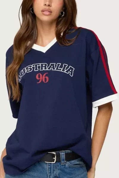 Edikted Australia 96 Contrast Oversized T Shirt