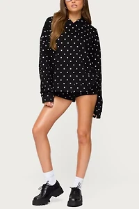 Edikted Chelsie Polka Dot Hoodie