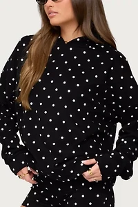 Edikted Chelsie Polka Dot Hoodie