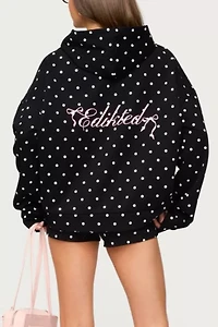 Edikted Chelsie Polka Dot Hoodie