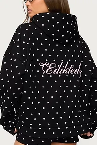 Edikted Chelsie Polka Dot Hoodie