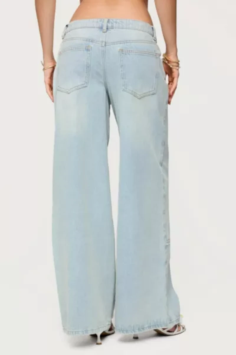 Edikted Teela Lacey Low Rise Carpenter Jeans