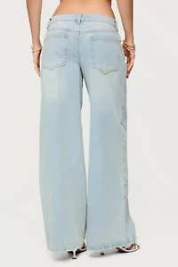 Edikted Teela Lacey Low Rise Carpenter Jeans