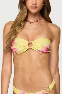 Edikted Miley Floral Bandeau Bikini Top