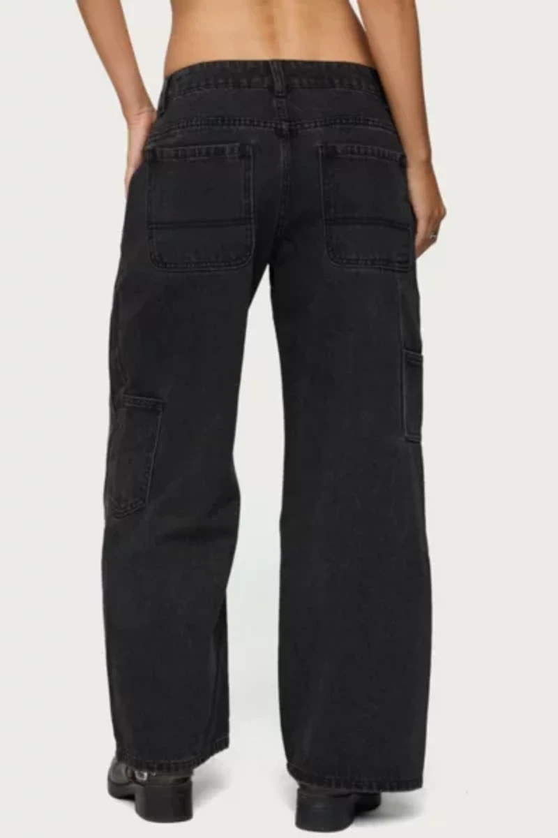 Edikted Petite Ayla Low Rise Carpenter Jeans