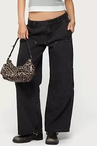 Edikted Petite Ayla Low Rise Carpenter Jeans