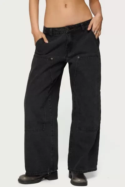 Edikted Petite Ayla Low Rise Carpenter Jeans