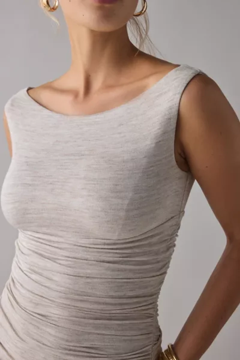 AFRM Aster Ruched Off-The-Shoulder Mini Dress