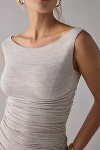AFRM Aster Ruched Off-The-Shoulder Mini Dress