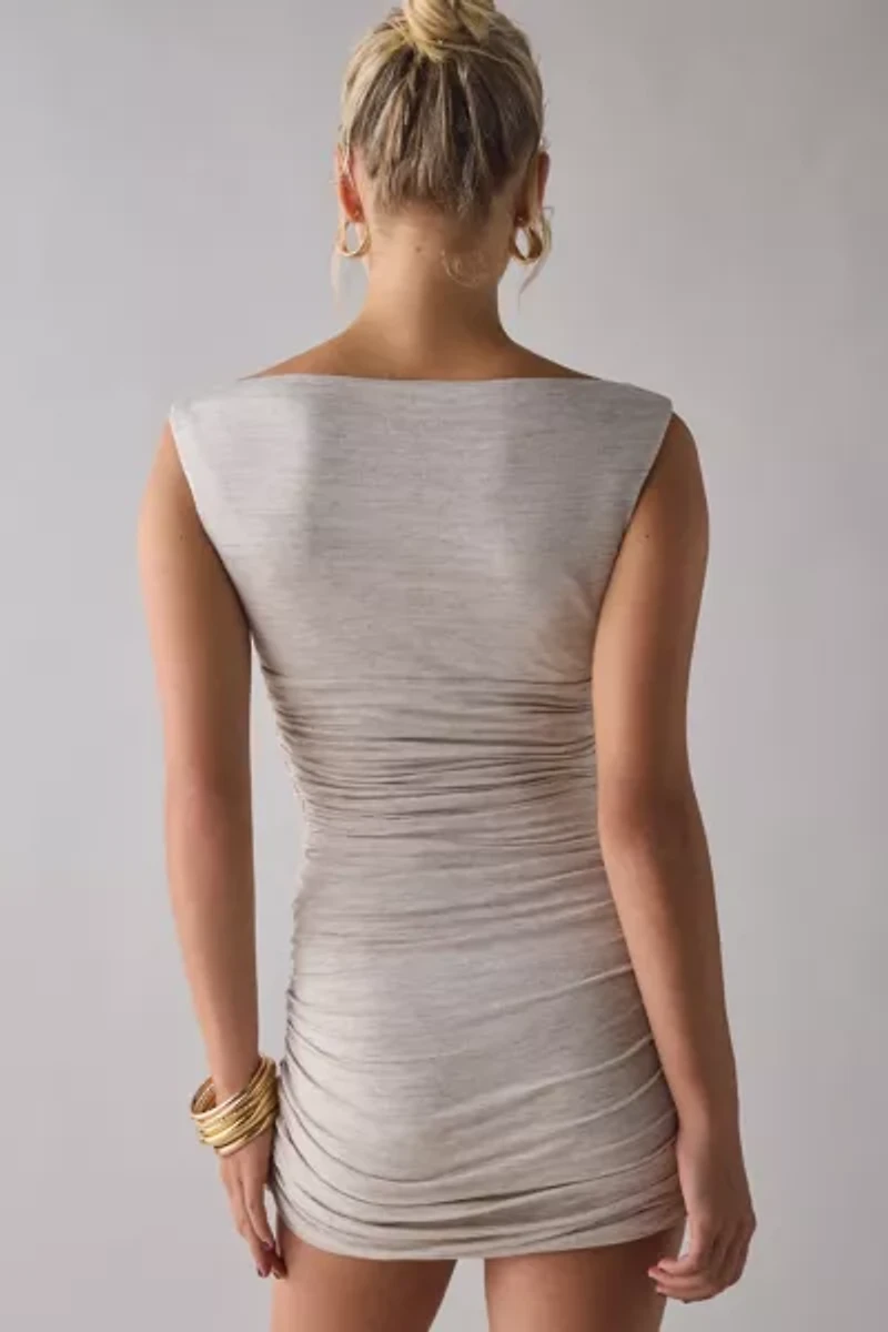 AFRM Aster Ruched Off-The-Shoulder Mini Dress