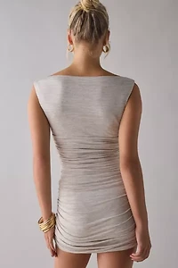 AFRM Aster Ruched Off-The-Shoulder Mini Dress