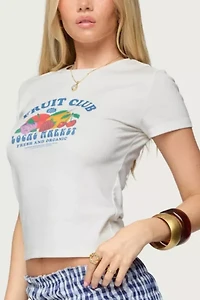 Edikted Fruit Club Graphic T Shirt