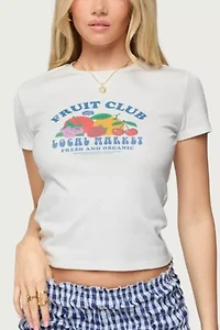 Edikted Fruit Club Graphic T Shirt