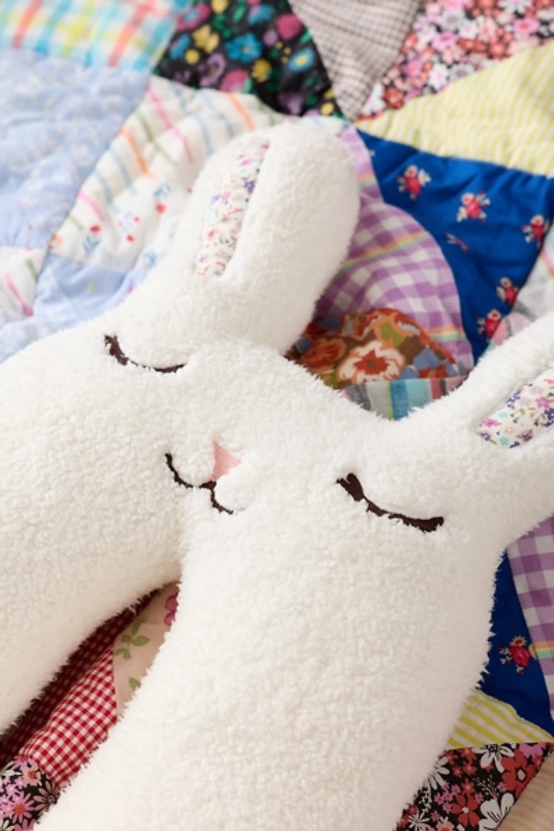 Bunny Fleece Wrap-Around Pillow