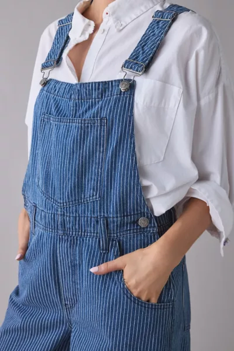 BDG Rih Pinstripe Extreme Barrel-Leg Overall