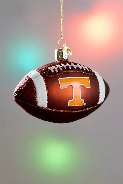University Of Tennessee Football Shaped Glass Ornament